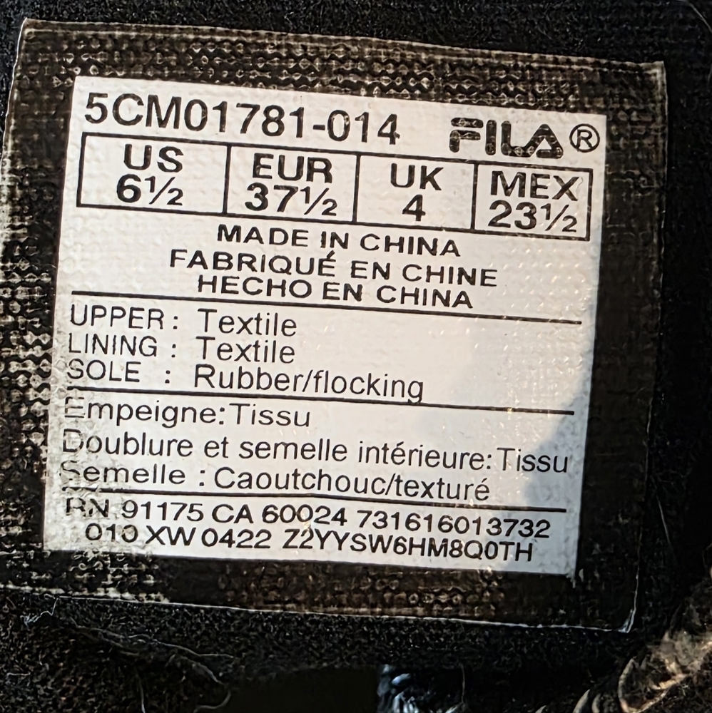 FILA Women's Black High-top Canvas Platform Sneakers - Picture 16 of 16